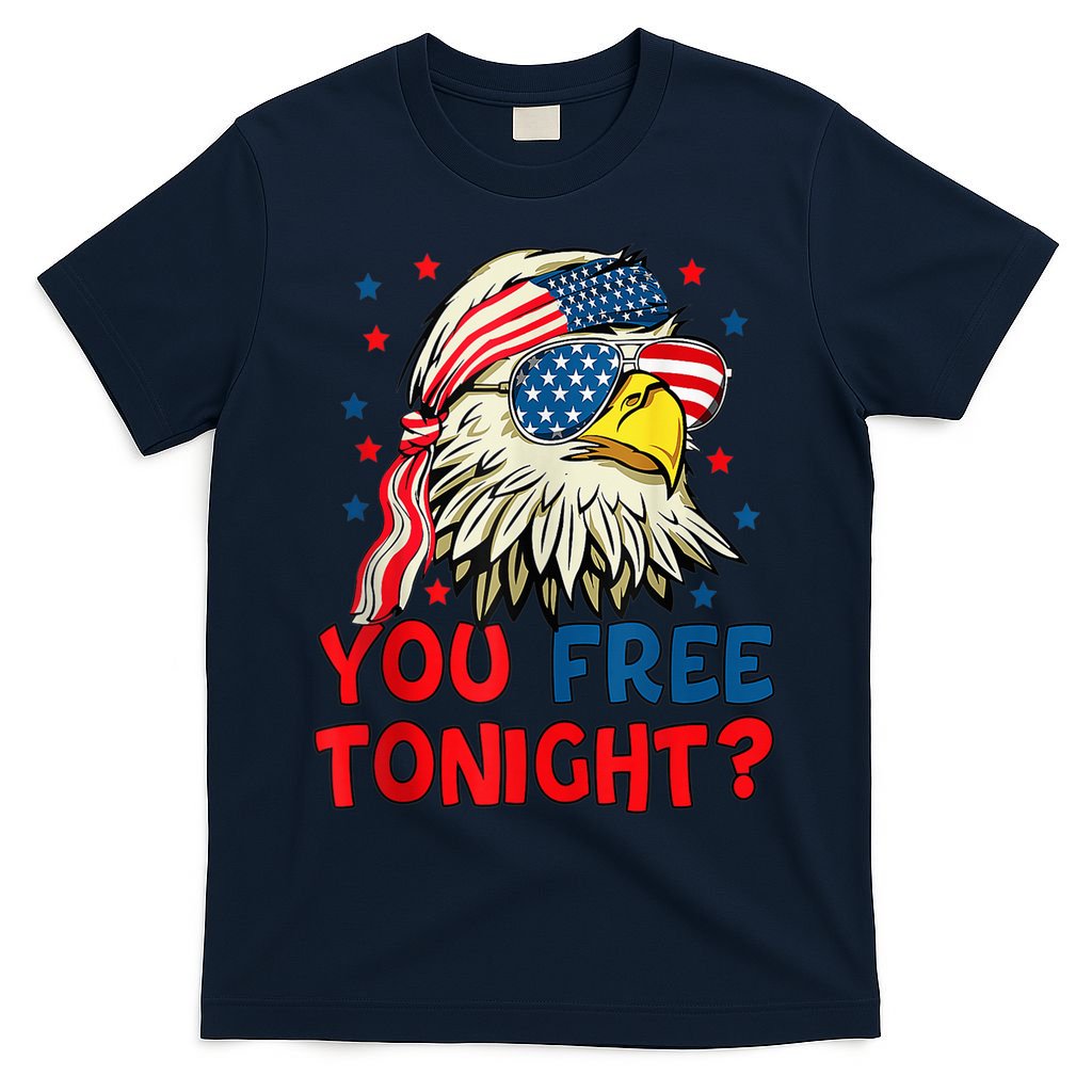 You Free Tonight Bald Eagle Mullet American Flag 4th Of July T-Shirt