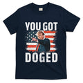 You Got Doged Funny Trump Vintage American Flag Doged T-Shirt